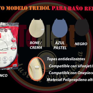 Asiento para inodoro semipesado modelo PREMIUM para baño redondo